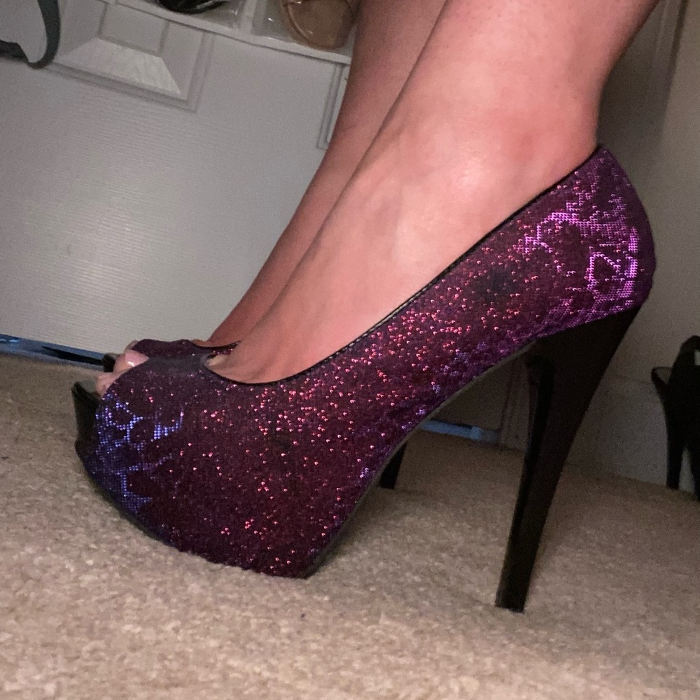 High Heel Peep-Toe Platform Pumps size 6 1/2